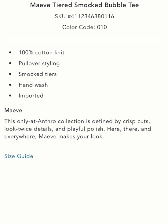 Nwt Maeve White Ruched Cap-Sleeve Top - Picture 4 of 4